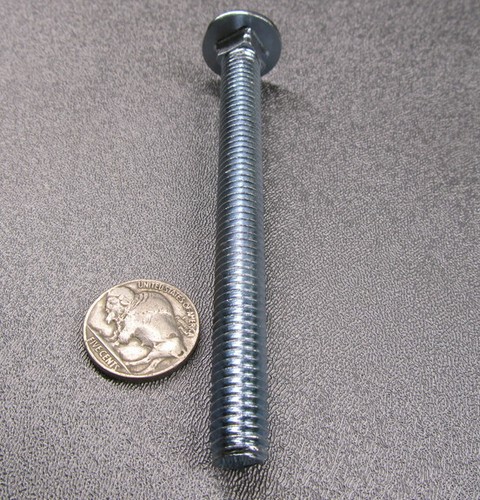 Zinc Plate Steel, Grade 2 Carriage Bolt / Screw 3/8"-16 x 4.0" Length, 25 pcs - Picture 12 of 12