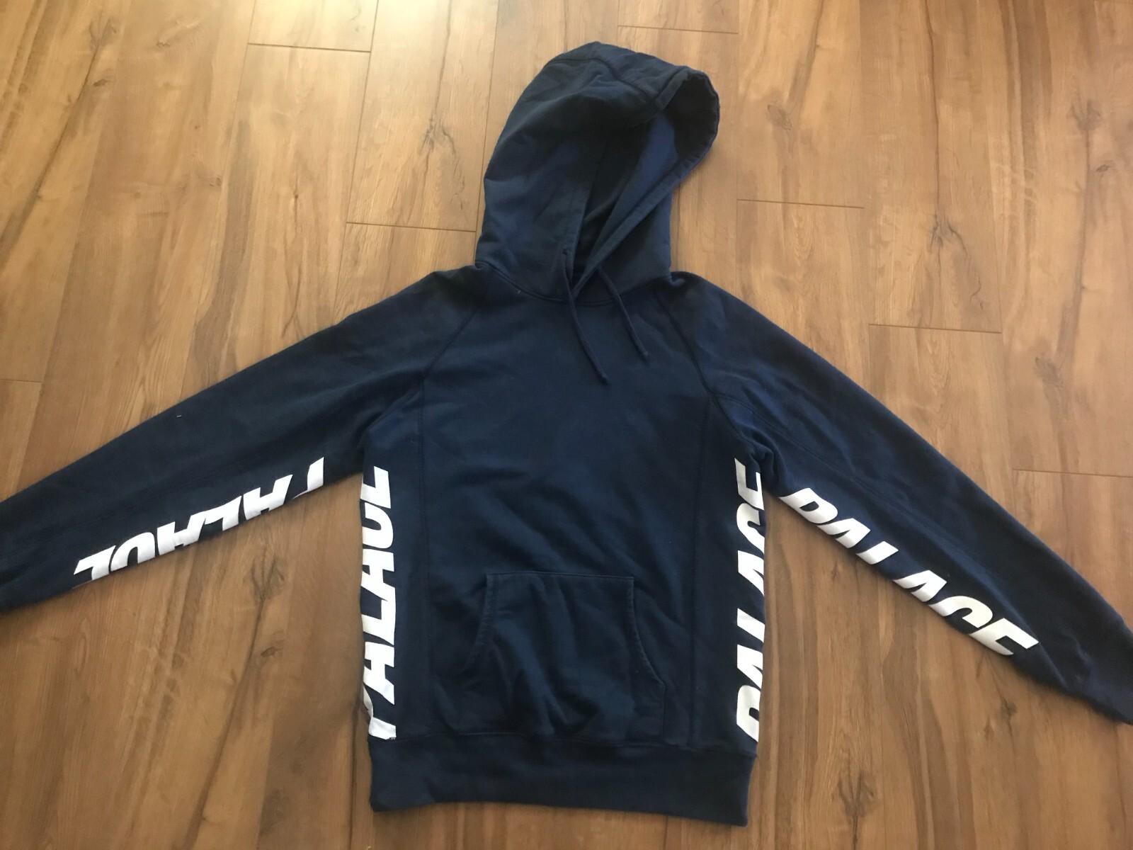RARE Palace Constructed Hoodie Navy Blue - Size S image 2