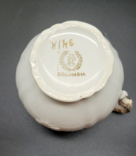 Antica tazza da barba in porcellana viola PPE Palestina orientale ceramica "Columbia" - Foto 7 di 10