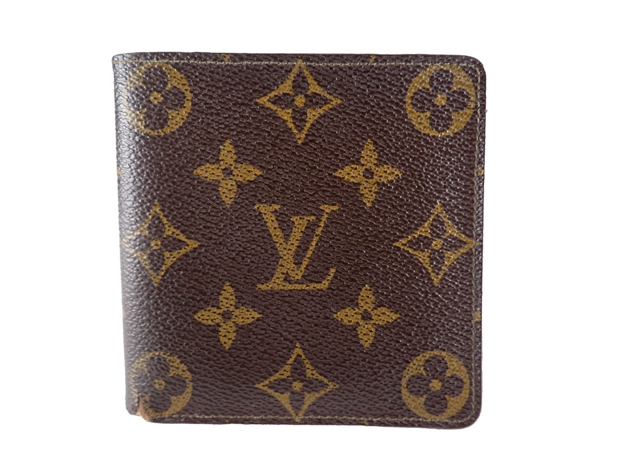 LOUIS VUITTON Monogram Wallet Marco M61675 Bi-fold Browns Vintage