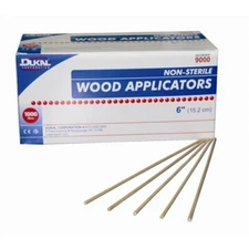 Dukal wood Applicator Stick Without Tip Wood Shaft 6" Non Sterile 1000 pe in box