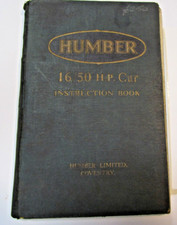 HUMBER 16/50H P CAR 1932 instruction book owners manual vintage car