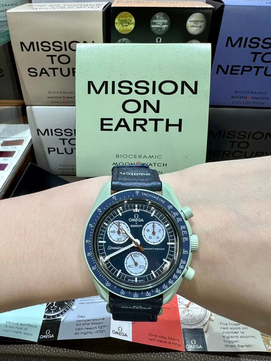 Swatch x Omega Bioceramic Moonswatch Mission To Earth Watch Swatch x Omega Bioceramic Moonswatch Mission To Earth Watch