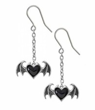 Blacksoul Tropfen, Ohrringe, Love Hearts, Fle...
