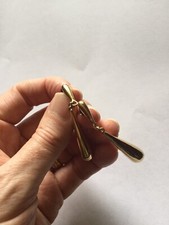 925 Sterling Silver Gold-Tone Teardrop Shape Dangle Earrings Made in Thailand