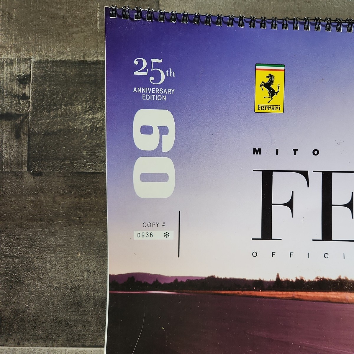 Ferrari 25th Anniversary Calendar 2009 Official Limited Edition 27