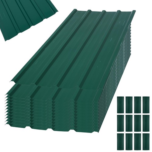12x Green Metal Cladding Roofing Galvanized Profile Corrugated Roof ...