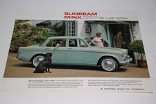 1960's Sunbeam Minx Model 1600 Deluxe Factoy Color Brochure, Original