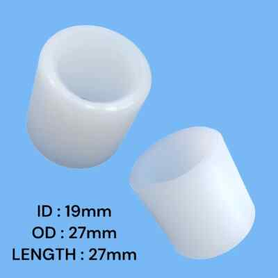 27 mm AUSSENDURCHMESSER NYLON WEISS UNTERLEGSCHEIBE BUCHSE DERLIN NICHT GEWINDE ROHR