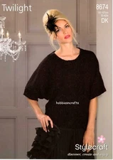 Stylecraft 8674 Twilight Femmes Très Grand Haut Dk Tricotage Motif Tailles 32-42