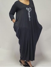 NEW Plus Size 3/4 Sleeve Tunic Blessed Dress Black