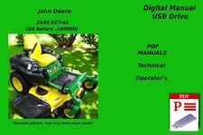 John Deere  Z445 Zero Turn Mower Technical Repair & Operator's Manual USB