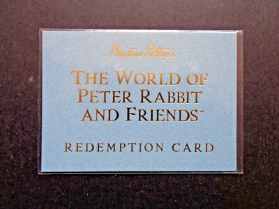 1996 TEMPO *PETER RABBIT & FRIENDS* REDEMPTION CARD PRF R1 UNREDEEMED ...
