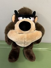 Looney Tunes Vintage 1987 Tazmanian Devil Warner Brothers Plush Taz 10" stuffed