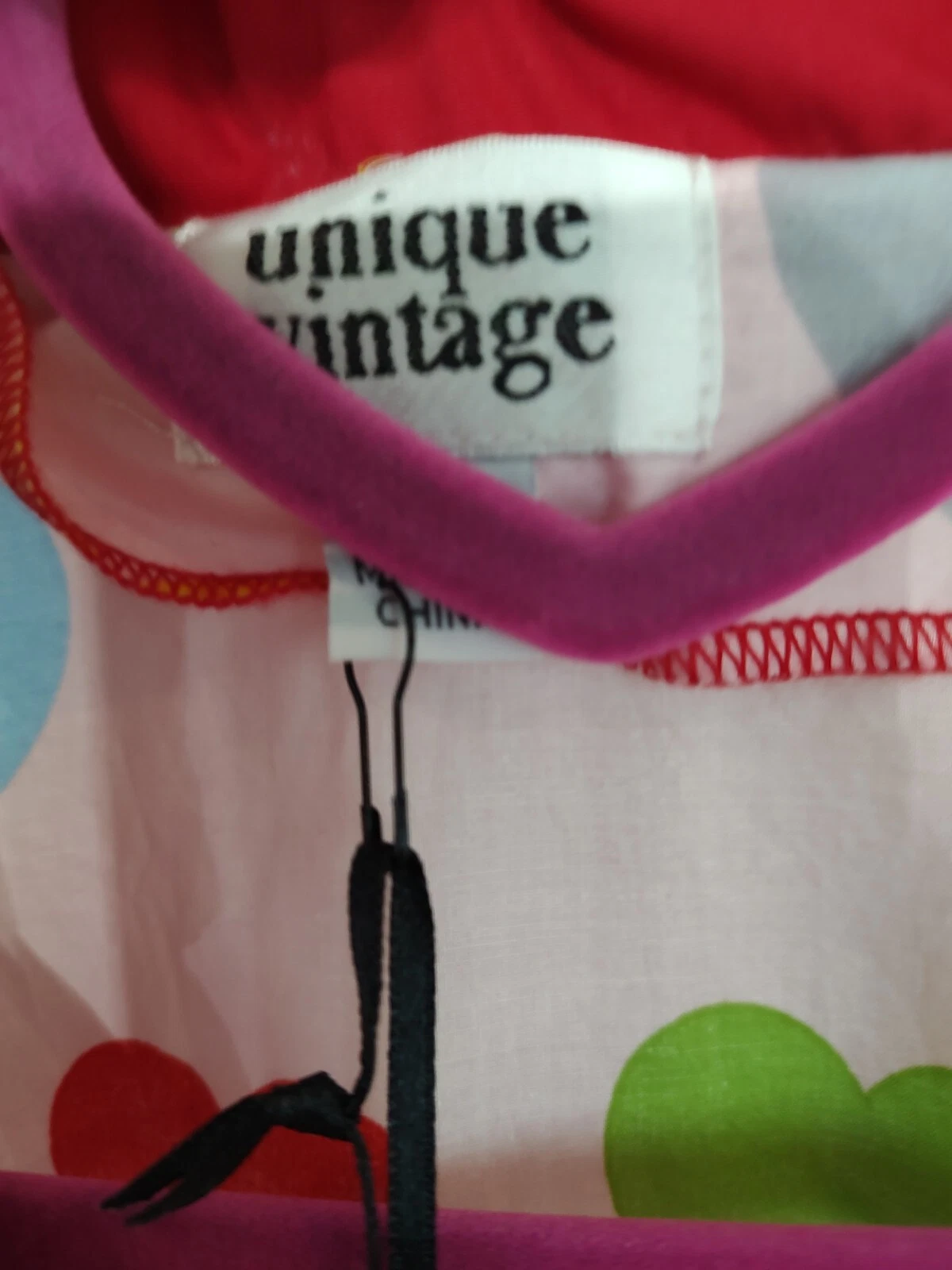 Abito Swing San Valentino Stampa Cuore Venere Unico Vintage