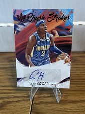 2020-21 Panini Court Kings Brush Strokes Ruby /49 Aaron Holiday #BR-AAH Auto