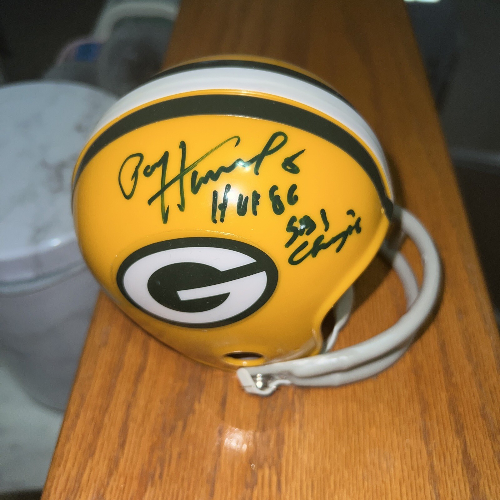 Paul Hornung Autographed Signed Green Bay Packers HOF 86 Throwback Mini Helmet JSA SB 1 