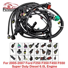 For 2005-07 Ford F250 F350 F450 F550 Super Duty Diesel 6.0 Engine Wiring Harness
