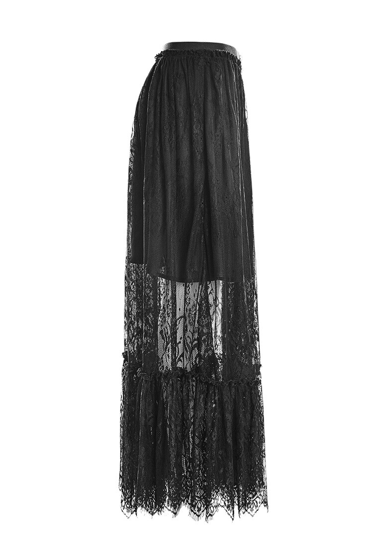 ◆ROCKCAKE◆ Layered Lace Skirt Black Cake multi-layered lace skirt, two colors for sale - QUEEN SHOP