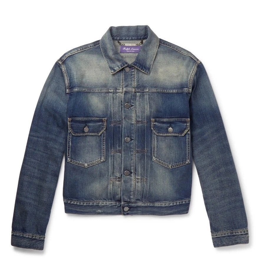 Ralph Lauren Purple Label Blue Denim Trucker Jacket