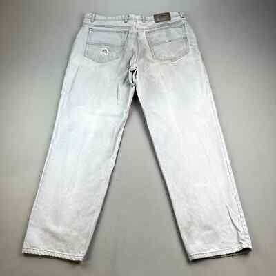 パンツ vintage made in USA LA GATE white denim Vintage LA Gate Jeans Mens 40 Gray Denim Baggy Fit Straight
