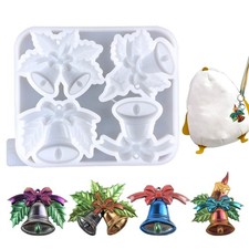 Christmas Bell Silicone Mold 3D DIY Resin Casting Craft Moulds Home Decorations