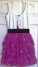 Flower Ruffles 3 Layers Dress Skirt Club Cocktail Evening Party Women Girl XS