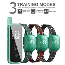 2600 FT Dog Shock Training Collar Rechargeable Waterproof E-Collar Pet Trainer