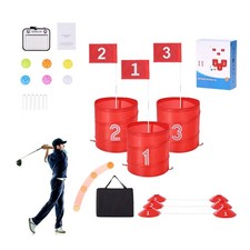 3/6/9 Hole Kids Backyard Golf Game Portable Bucket Golf Course Practice