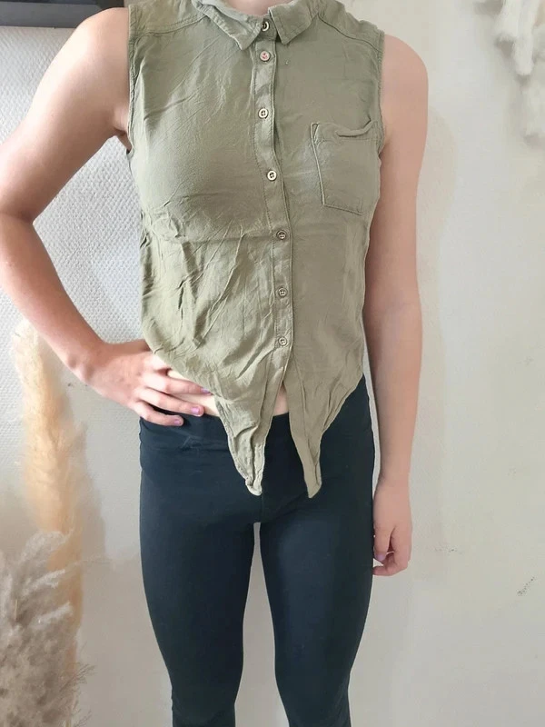Hemd von H&M Gr.152 grün - Bild 2 von 4