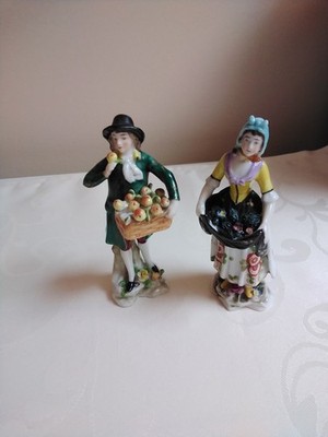 Französisches Porzellan Ende 19. Jahrhundert, eine Dame und ein Herr, Edme Samson