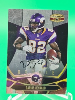 2008 Donruss Gridiron Gear RC Foil Autograph DARIUS REYNAUD 37/250 123 Vikings