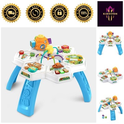 Interactive Buzz and Learn Table with Shape Sorter & Music - Toddler's Playtime