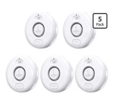 5 Pack Water Leak Alarm Detector, 120dB Loud Alert Water Sensor, IP66 Waterproof
