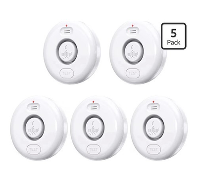 #ad 5 Pack Water Leak Alarm Detector 120dB Loud Alert Water Sensor IP66 Waterproof $23.99