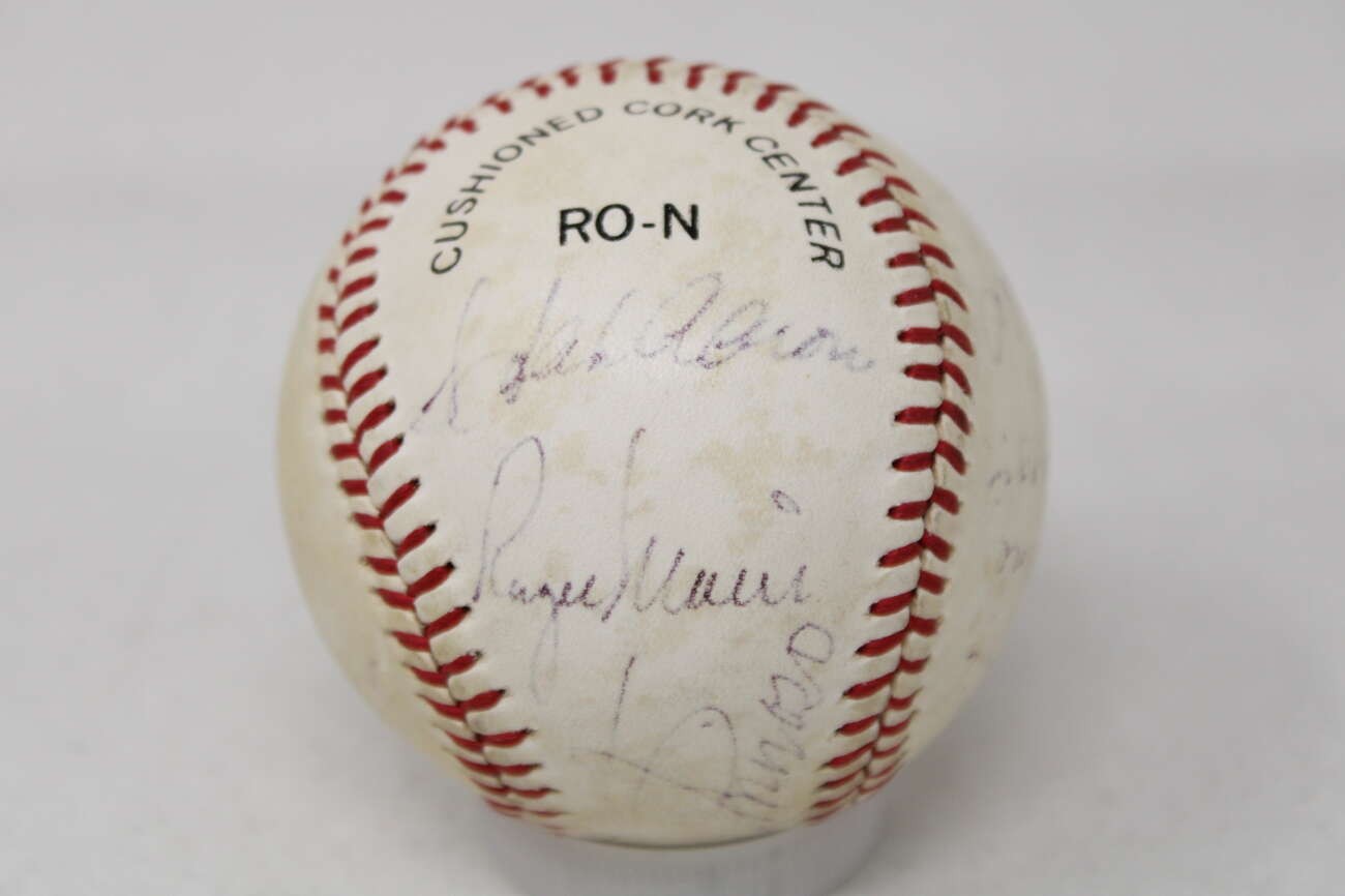 Roger Maris Autographed Signed Baseball PSA/DNA Joe DiMaggio Banks Brock 13 Sigs 