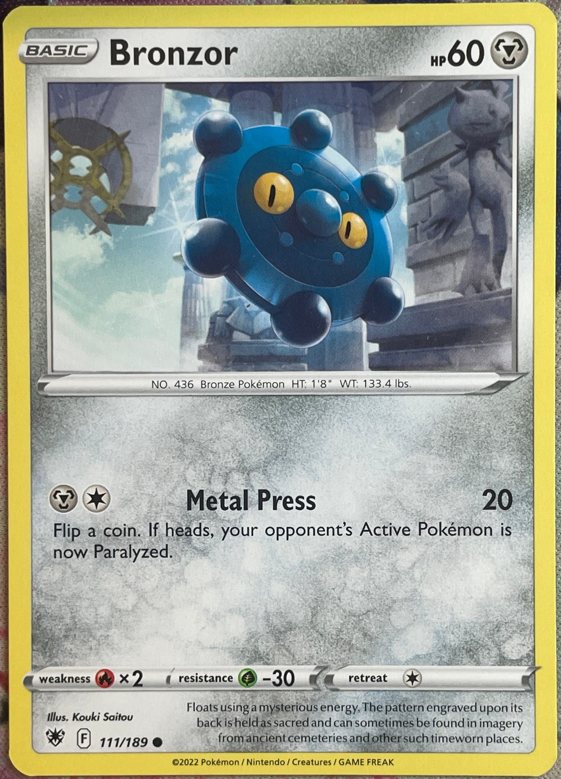 Bronzor - 111/189 - Astral Radiance Pokemon 2022