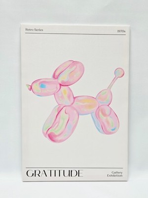 Stretched Canvas Decoration Pink Balloon Animal Modern Wall Decor 16x24