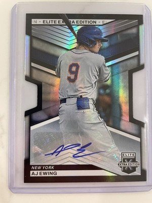 2023 Panini Elite Extra Edition - AJ Ewing #93 Signatures Die-Cut /399 NYM Mets