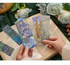 Set of 5 - Gold Foil Stamped Bookmarks Readers Reading Gift For Book Lovers