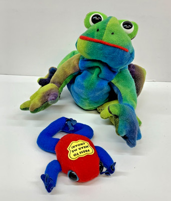 2 Frog Stuffed Animal Plushies