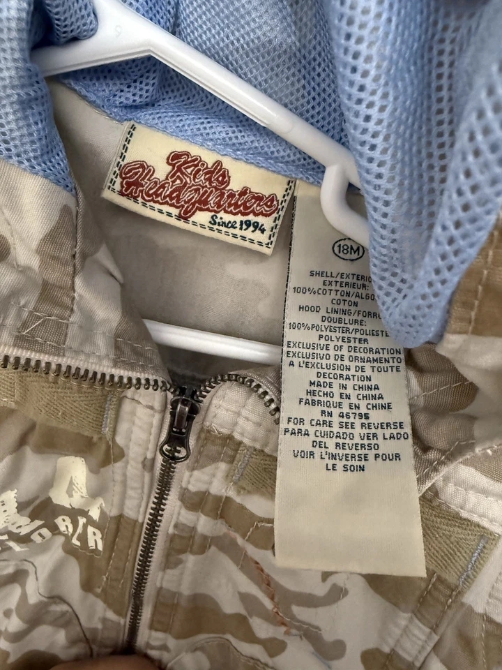 Chaqueta de lona de algodón para niños Headquarters 18M Camp para niños  Foto 2 de 3