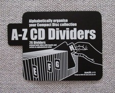 28pc A  Z CD Divider Set Black Acrylic Alphabet Tabs  Band Name Index Organizers