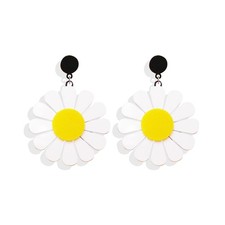 Flower Dangle Earrings for Women Daisy Dangle Earrings Big Daisy Flower Drop Ear