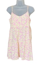 Show Me Your Mumu Caroline Mini Sundress Lemonade Cheetah Pink Yellow Pockets XS