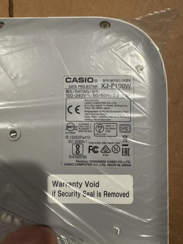 Casio Model XJ-F100W WXGA Desktop Laser/LED Hybrid Conference Projector - Image 2 of 4