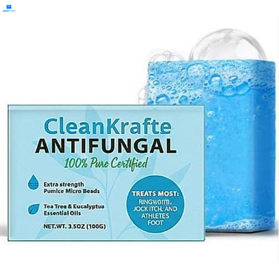 Clean Krafte Antifungal Bar Soap | Jock Itch, Ringworm, 1 Ounce (Pack of 1) 
