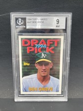 1994 Ben Grieve Topps Traded #44T BGS 9 Mint Draft Pick Rookie Card RC Oakland A