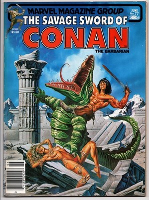 Savage Sword of Conan Vol 1 No 77 Jun 1982 (VFN/NM) (9.0) Marvel B&W Magazine