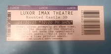 2005 Luxor Las Vegas Imax theatre Haunted Castle 3D Ticket Stub 1630162322321